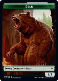 Bear // Food (17) Double-sided Token [Throne of Eldraine Tokens] | Arkham Games and Comics