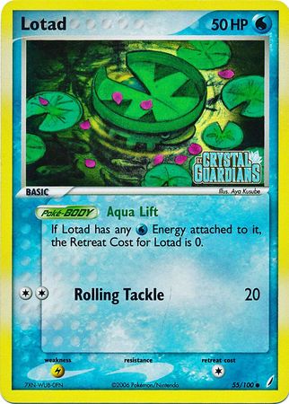 Lotad (55/100) (Stamped) [EX: Crystal Guardians] | Arkham Games and Comics