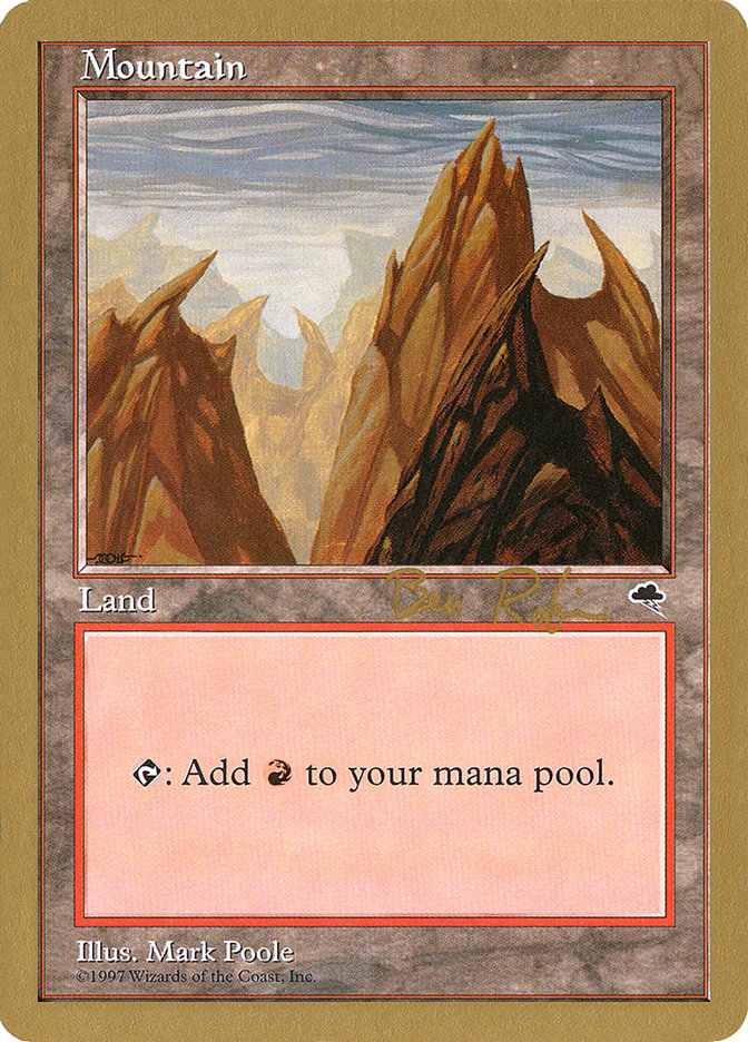 Mountain (br343) (Ben Rubin) [World Championship Decks 1998] | Arkham Games and Comics