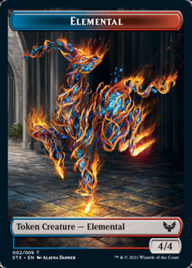 Elemental // Treasure Token [Strixhaven: School of Mages Tokens] | Arkham Games and Comics