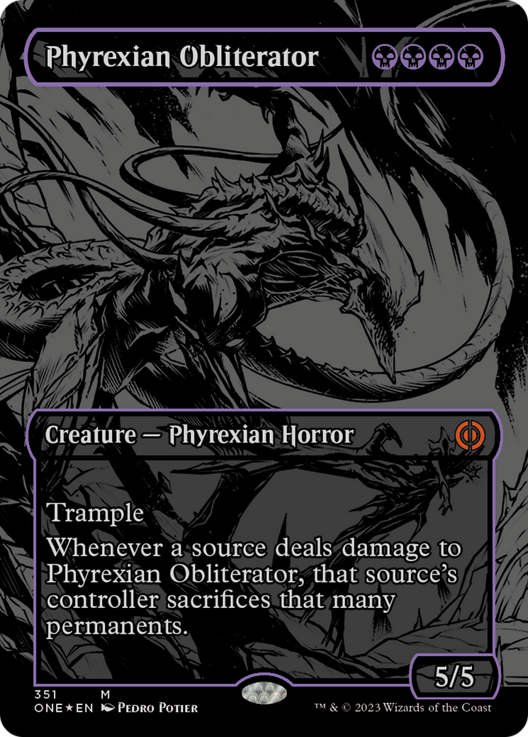 Phyrexian Obliterator (Oil Slick Raised Foil) [Phyrexia: All Will Be One] | Arkham Games and Comics