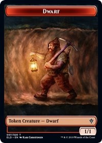 Dwarf // Food (16) Double-sided Token [Throne of Eldraine Tokens] | Arkham Games and Comics