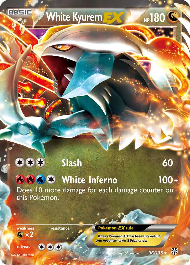 White Kyurem EX (96/135) [Black & White: Plasma Storm] | Arkham Games and Comics