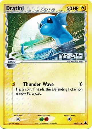 Dratini (66/113) (Delta Species) (Stamped) [EX: Delta Species] | Arkham Games and Comics