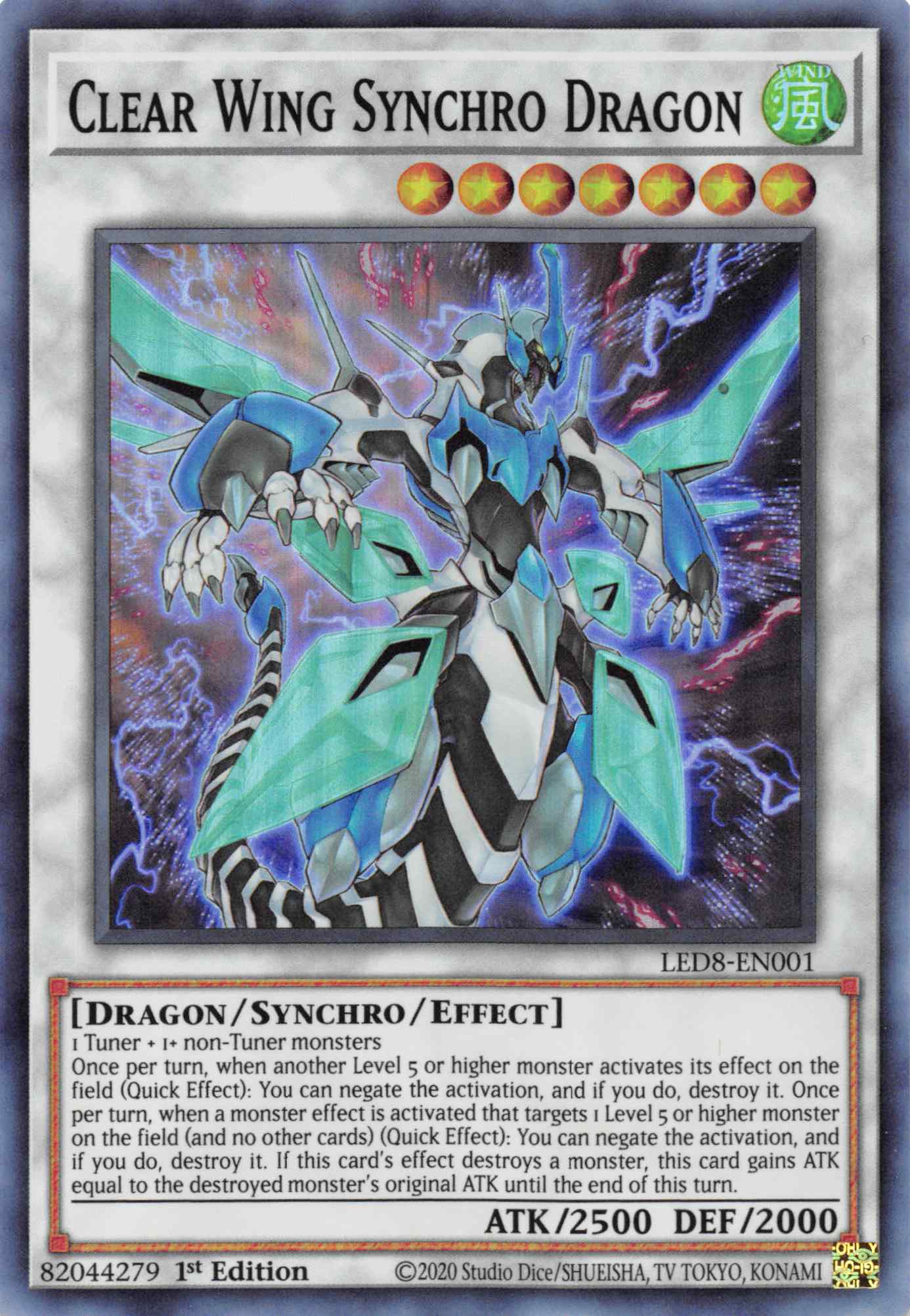 Clear Wing Synchro Dragon [LED8-EN001] Super Rare | Arkham Games and Comics