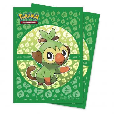 Sword and Shield Galar Starters Grookey Deck Protector sleeve 65ct for Pokémon | Arkham Games and Comics