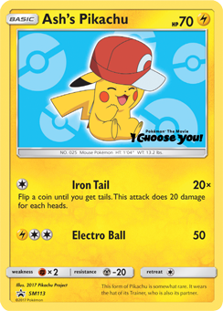 Ash's Pikachu (SM113) [Sun & Moon: Black Star Promos] | Arkham Games and Comics