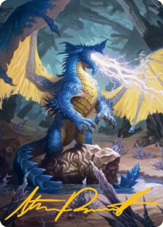 Blue Dragon Art Card (Gold-Stamped Signature) [Dungeons & Dragons: Adventures in the Forgotten Realms Art Series] | Arkham Games and Comics