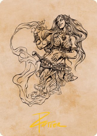 Djinni Windseer (Showcase) Art Card (Gold-Stamped Signature) [Dungeons & Dragons: Adventures in the Forgotten Realms Art Series] | Arkham Games and Comics