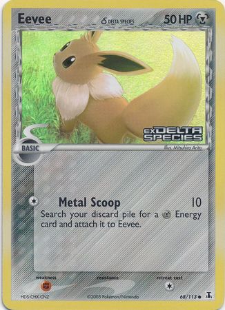 Eevee (68/113) (Delta Species) (Stamped) [EX: Delta Species] | Arkham Games and Comics