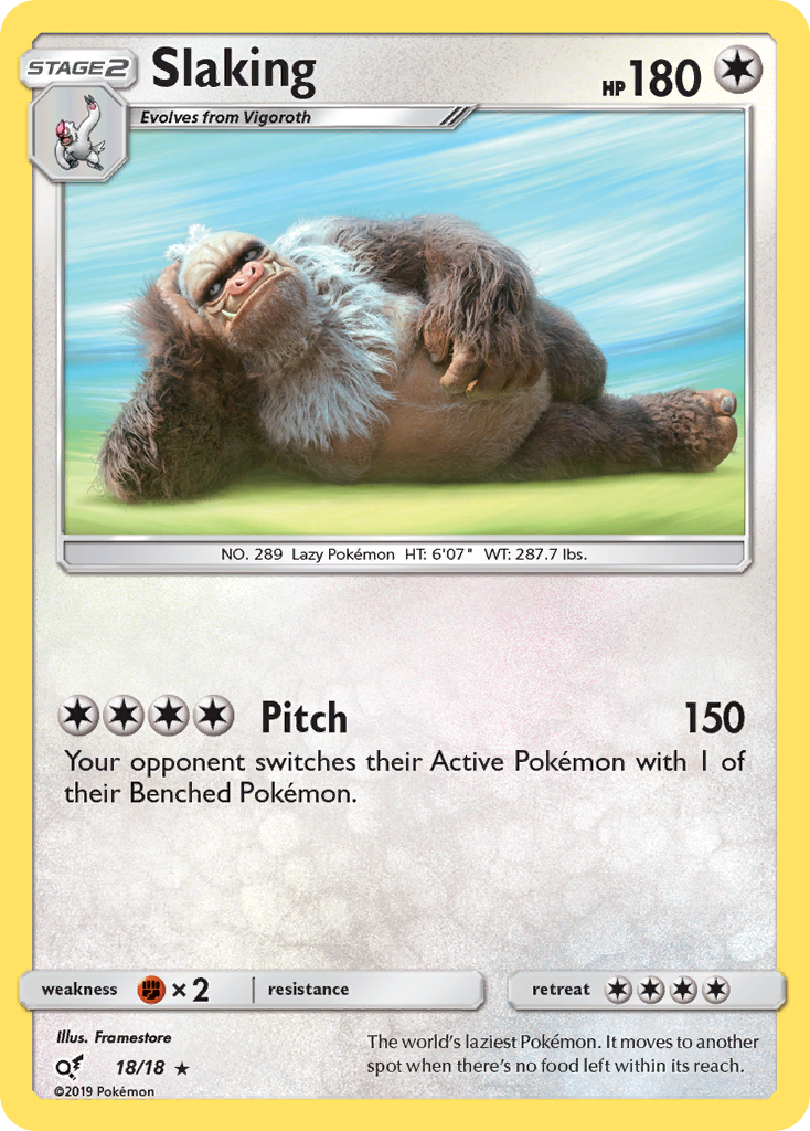 Slaking (18/18) [Sun & Moon: Detective Pikachu] | Arkham Games and Comics