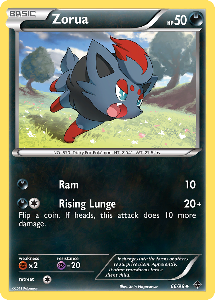 Zorua (66/98) [Black & White: Emerging Powers] | Arkham Games and Comics