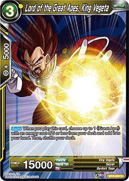 Lord of the Great Apes, King Vegeta [BT3-093] | Arkham Games and Comics