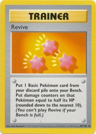 Revive (89/102) [Base Set Shadowless Unlimited] | Arkham Games and Comics