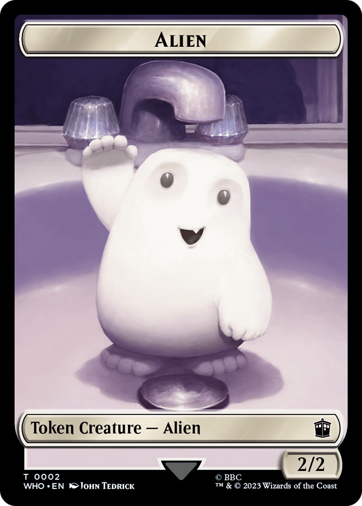 Copy // Alien Double-Sided Token [Doctor Who Tokens] | Arkham Games and Comics