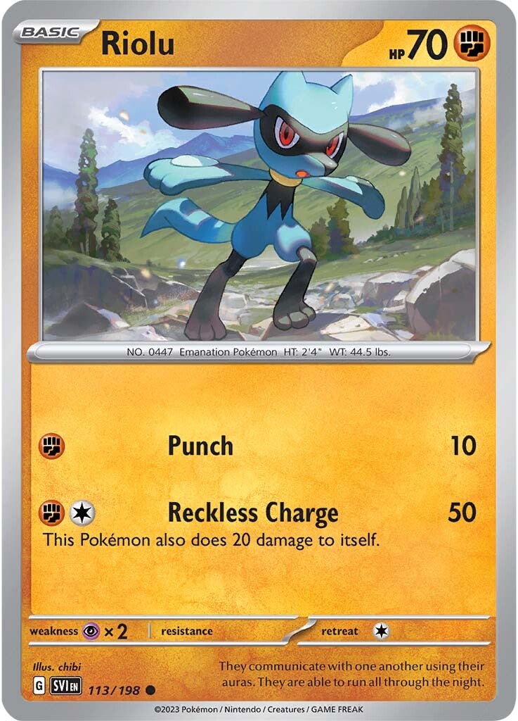 Riolu (113/198) [Scarlet & Violet: Base Set] | Arkham Games and Comics