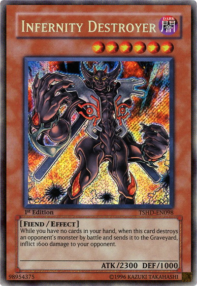 Infernity Destroyer [TSHD-EN098] Secret Rare | Arkham Games and Comics