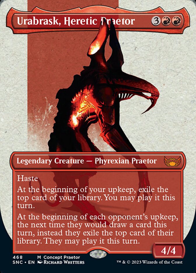 Urabrask, Heretic Praetor (Borderless Concept Praetors) [Phyrexia: All Will Be One] | Arkham Games and Comics