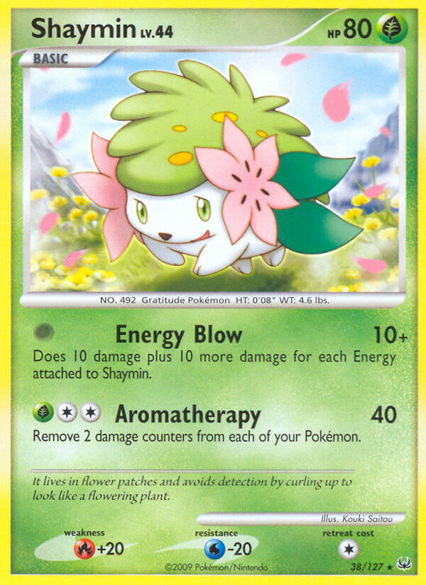 Shaymin (38/127) (Theme Deck Exclusive) [Platinum: Base Set] | Arkham Games and Comics