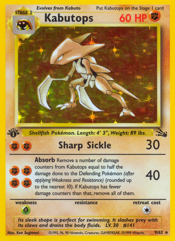 Kabutops (9/62) [Fossil 1st Edition] | Arkham Games and Comics