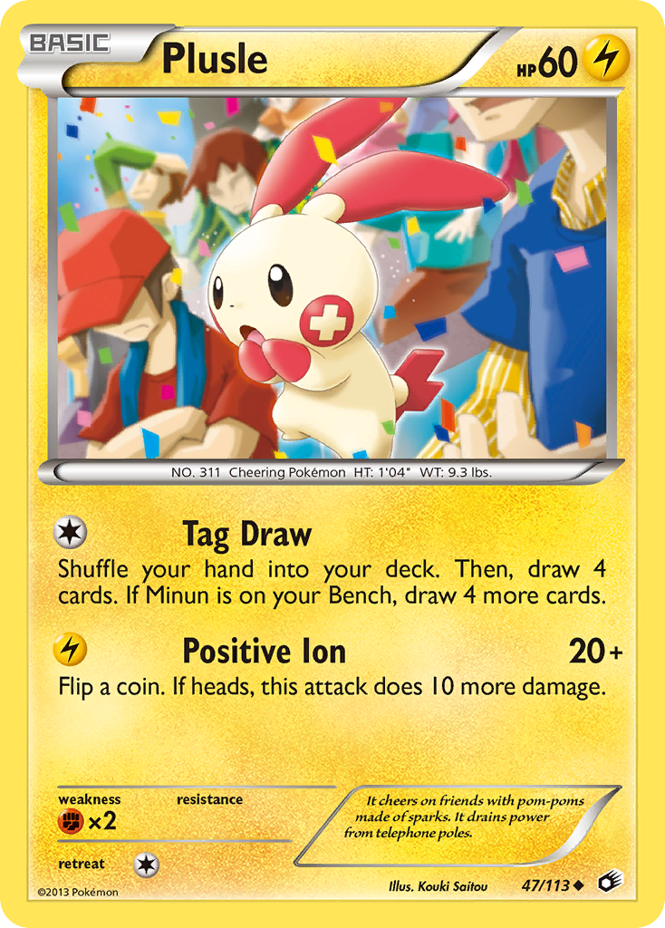 Plusle (47/113) [Black & White: Legendary Treasures] | Arkham Games and Comics