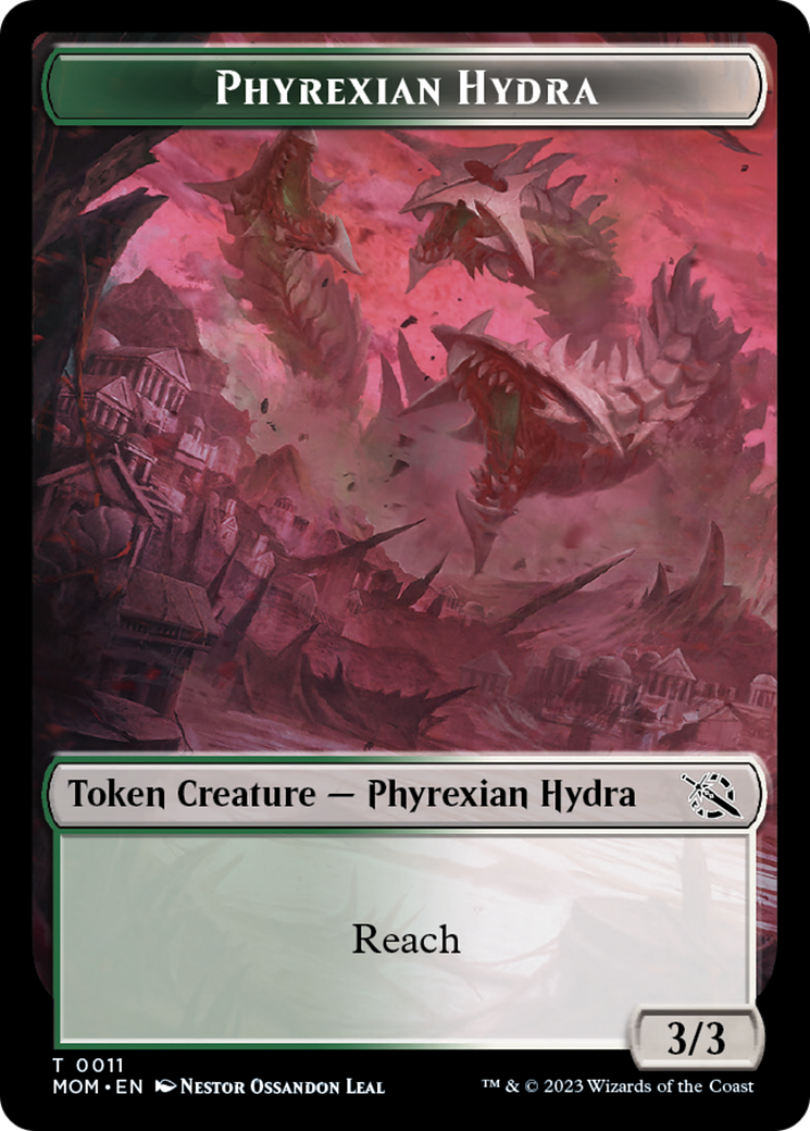 Monk // Phyrexian Hydra (11) Double-Sided Token [March of the Machine Tokens] | Arkham Games and Comics