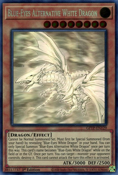 Blue-Eyes Alternative White Dragon [GFTP-EN129] Ghost Rare | Arkham Games and Comics