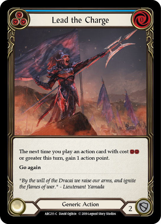 Lead the Charge (Blue) [ARC211-C] (Arcane Rising)  1st Edition Rainbow Foil | Arkham Games and Comics