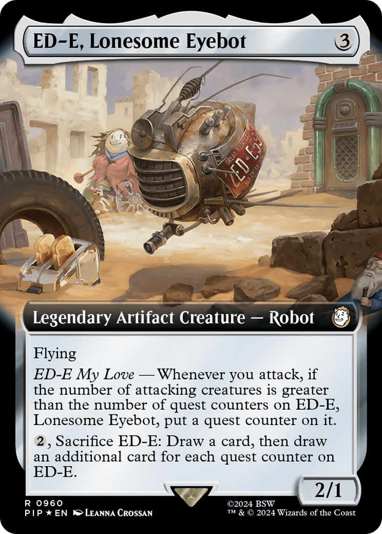 ED-E, Lonesome Eyebot (Extended Art) (Surge Foil) [Fallout] | Arkham Games and Comics