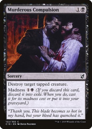 Murderous Compulsion [Commander 2019] | Arkham Games and Comics