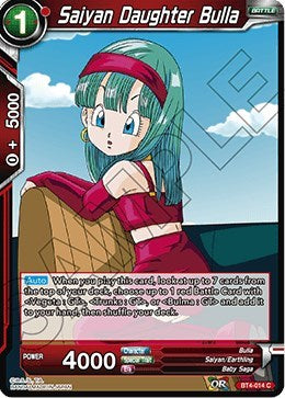 Saiyan Daughter Bulla [BT4-014] | Arkham Games and Comics