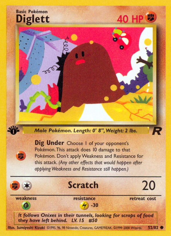 Diglett (52/82) [Team Rocket 1st Edition] | Arkham Games and Comics