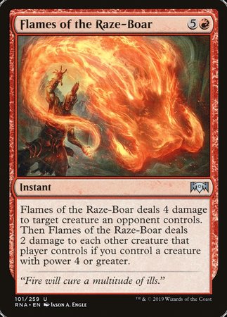 Flames of the Raze-Boar [Ravnica Allegiance] | Arkham Games and Comics