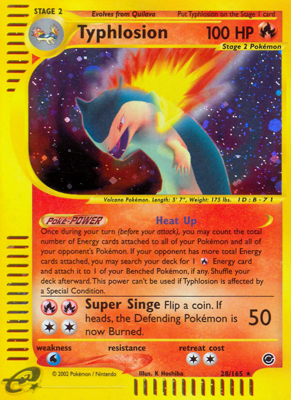 Typhlosion (28/165) [Expedition: Base Set] | Arkham Games and Comics
