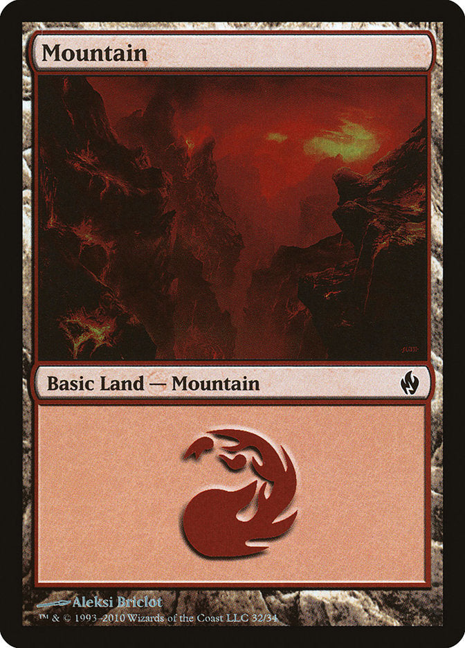 Mountain (32) [Premium Deck Series: Fire and Lightning] | Arkham Games and Comics