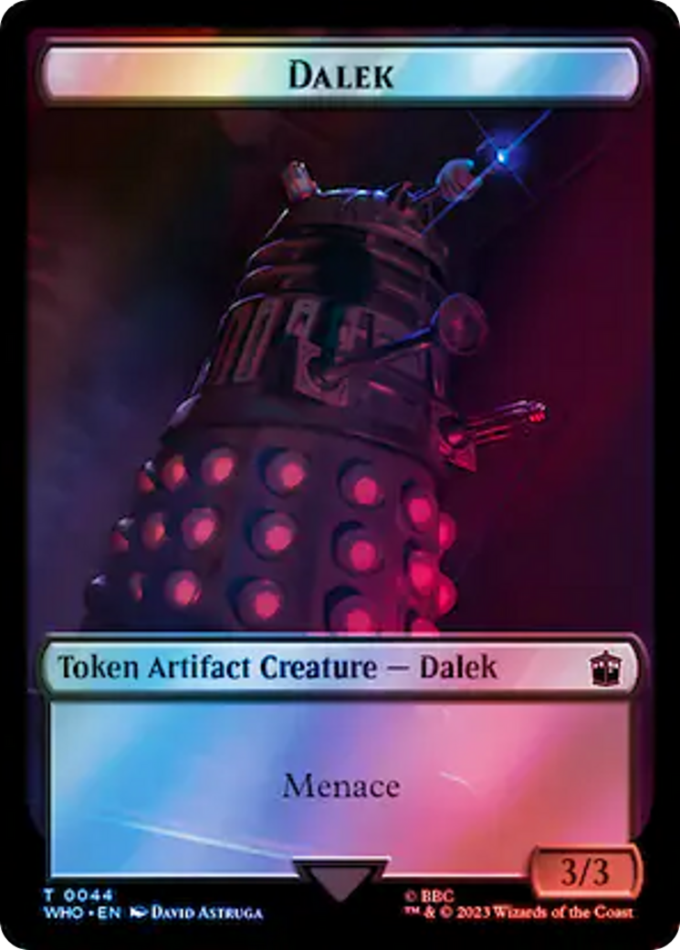 Dalek // Treasure (0062) Double-Sided Token (Surge Foil) [Doctor Who Tokens] | Arkham Games and Comics