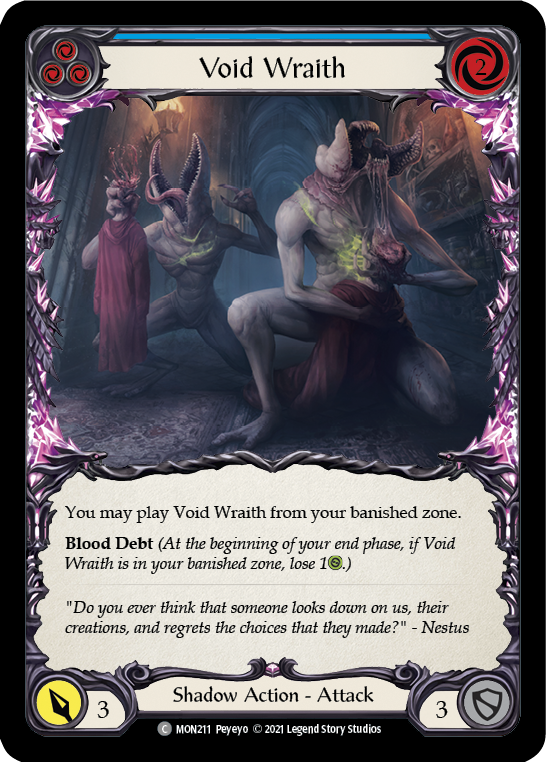 Void Wraith (Blue) [MON211-RF] (Monarch)  1st Edition Rainbow Foil | Arkham Games and Comics