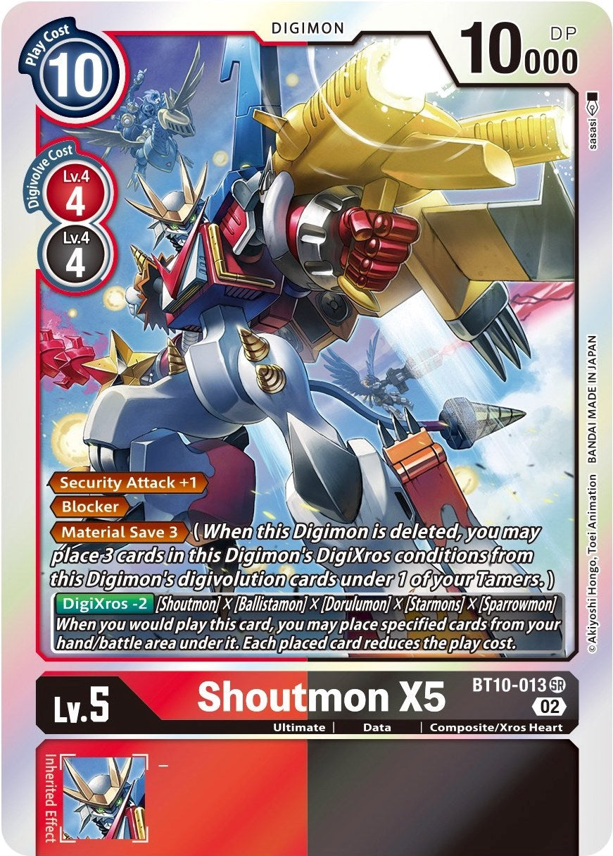 Shoutmon X5 [BT10-013] [Xros Encounter] | Arkham Games and Comics