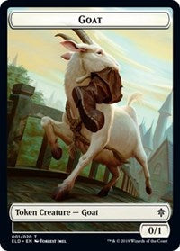 Goat // Food (17) Double-sided Token [Throne of Eldraine Tokens] | Arkham Games and Comics