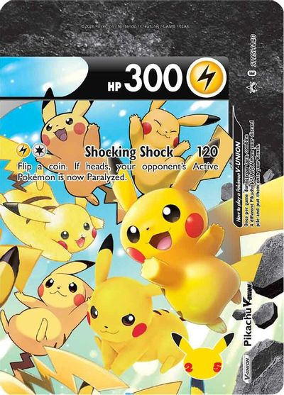 Pikachu V-UNION (SWSH140) (Celebrations) [Sword & Shield: Black Star Promos] | Arkham Games and Comics