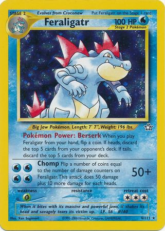 Feraligatr (4/111) [Neo Genesis Unlimited] | Arkham Games and Comics