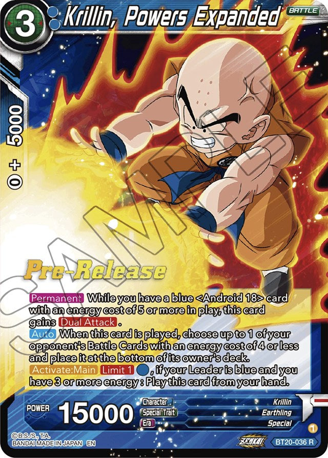 Krillin, Powers Expanded (BT20-036) [Power Absorbed Prerelease Promos] | Arkham Games and Comics