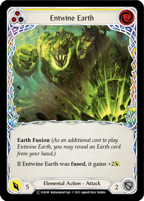 Entwine Earth (Yellow) [U-ELE095] (Tales of Aria Unlimited)  Unlimited Rainbow Foil | Arkham Games and Comics