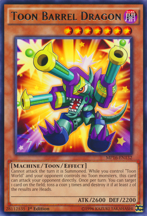 Toon Barrel Dragon [MP16-EN132] Rare | Arkham Games and Comics