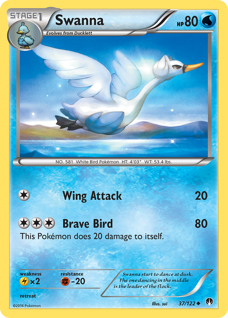 Swanna (37/122) [XY: BREAKpoint] | Arkham Games and Comics