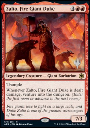 Zalto, Fire Giant Duke (Promo Pack) [Dungeons & Dragons: Adventures in the Forgotten Realms Promos] | Arkham Games and Comics