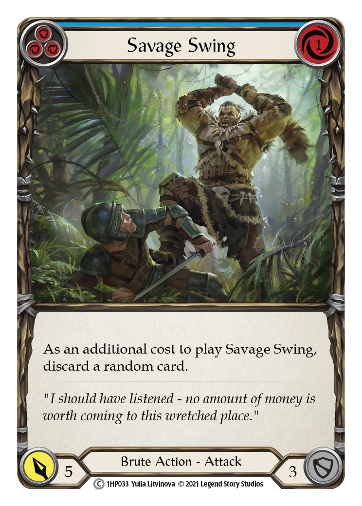 Savage Swing (Blue) [1HP033] (History Pack 1) | Arkham Games and Comics