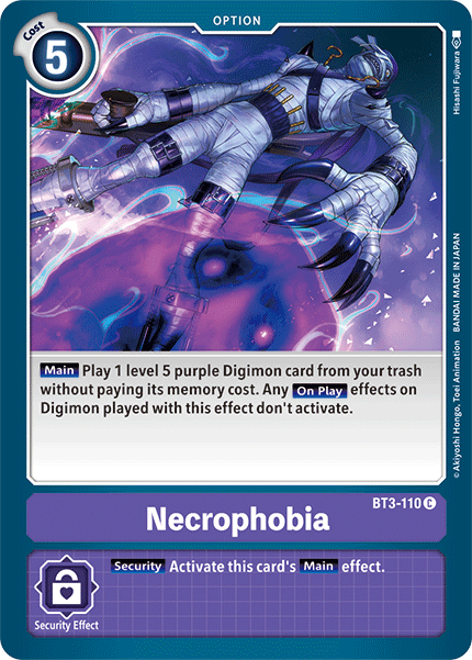 Necrophobia [BT3-110] [Release Special Booster Ver.1.5] | Arkham Games and Comics