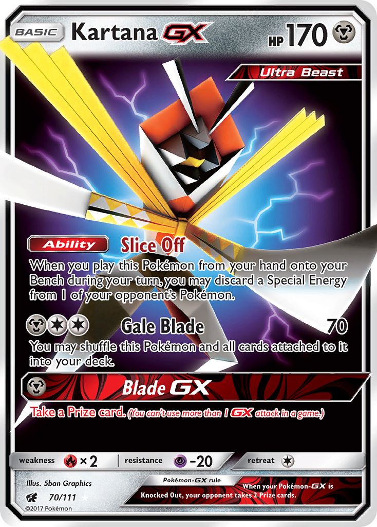 Kartana GX (70/111) [Sun & Moon: Crimson Invasion] | Arkham Games and Comics