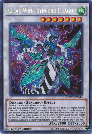 Clear Wing Synchro Dragon [CROS-EN046] Secret Rare | Arkham Games and Comics